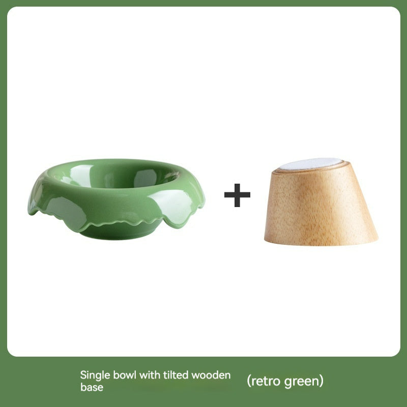 High Leg Ceramic Cat Food Bowl