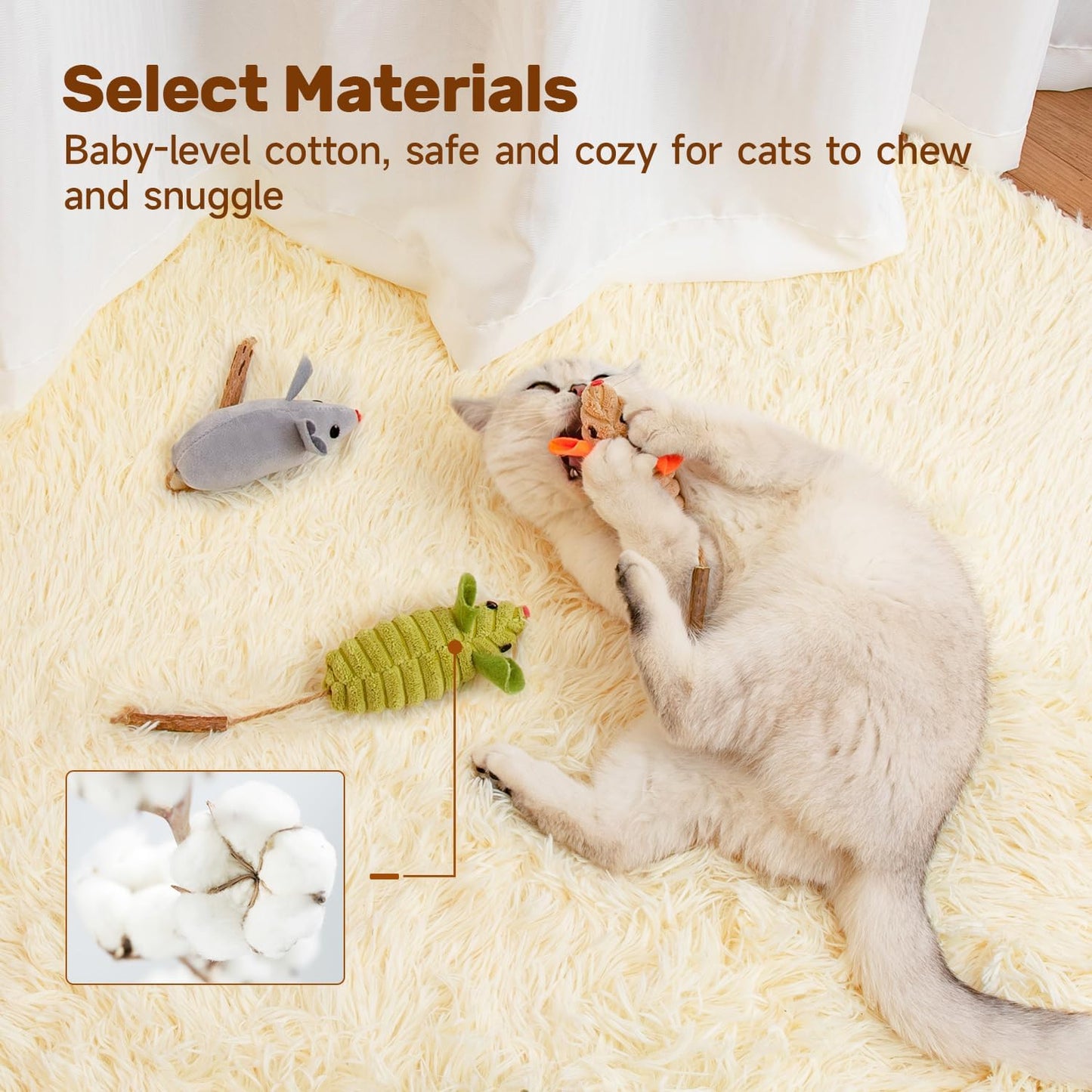 Potaroma Cat Toys  Squeak Mice Interactive Catnip Silvervine Animals Toys For Indoor Kittens  Cat Nip Chirping Toy Cat Chew Exercise Toy For All Breeds And Species | Purrfect Pet Kingdom