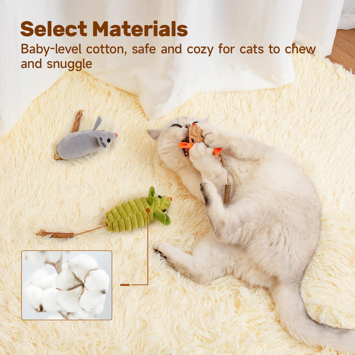 Potaroma Cat Toys  Squeak Mice Interactive Catnip Silvervine Animals Toys For Indoor Kittens  Cat Nip Chirping Toy Cat Chew Exercise Toy For All Breeds And Species | Purrfect Pet Kingdom