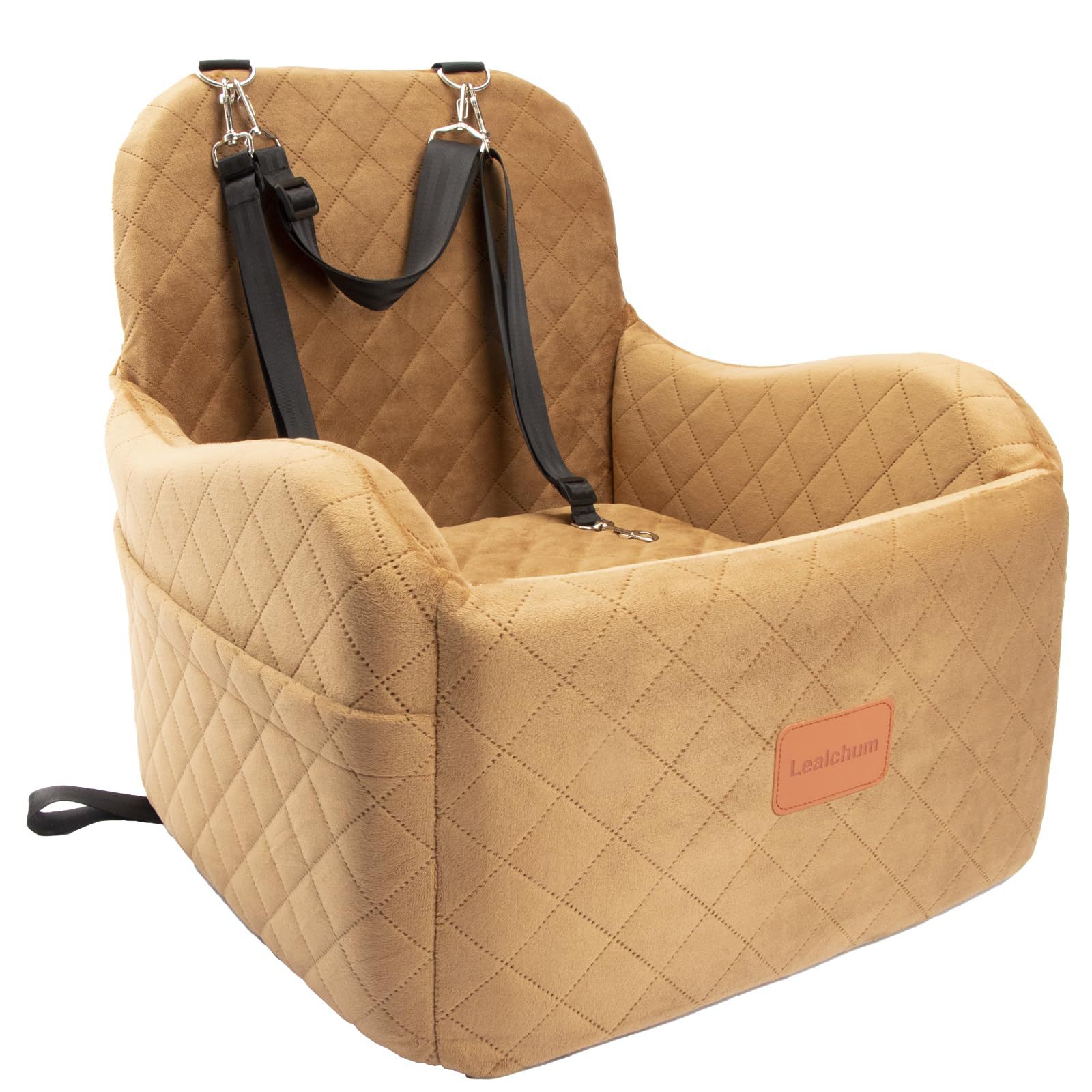 Dog Car Seat Detachable Washable Booster Bed with Leash Clip - Detail Angle 6 | Majestic Pet Kingdom