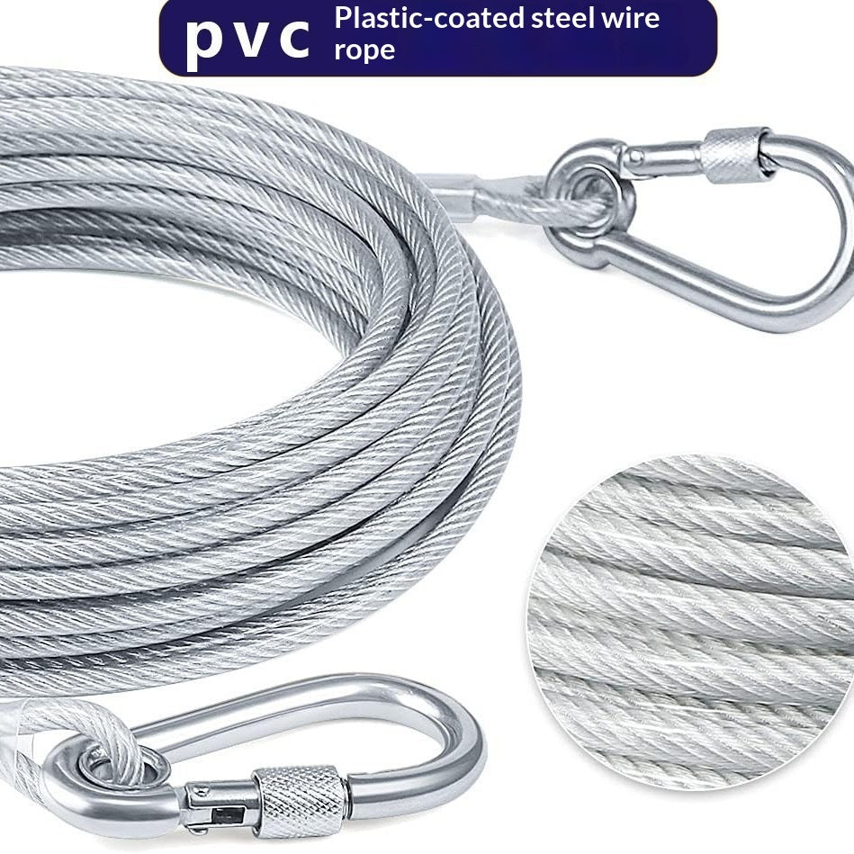 Cross-border Bestseller Extended Dog Leash Stainless Steel Dog Chain | Purrfect Pet Kingdom