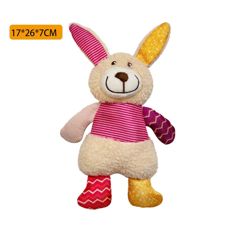Squeaky Stuffed Dog Toy Small, No-Stuffing Crinkle Paper Dog Birthday Toy With Dual Squeakers, Interactive Durable Plush Puppy Toy For Small Medium Dogs, Washable, Cute Stuffed Animal Toy