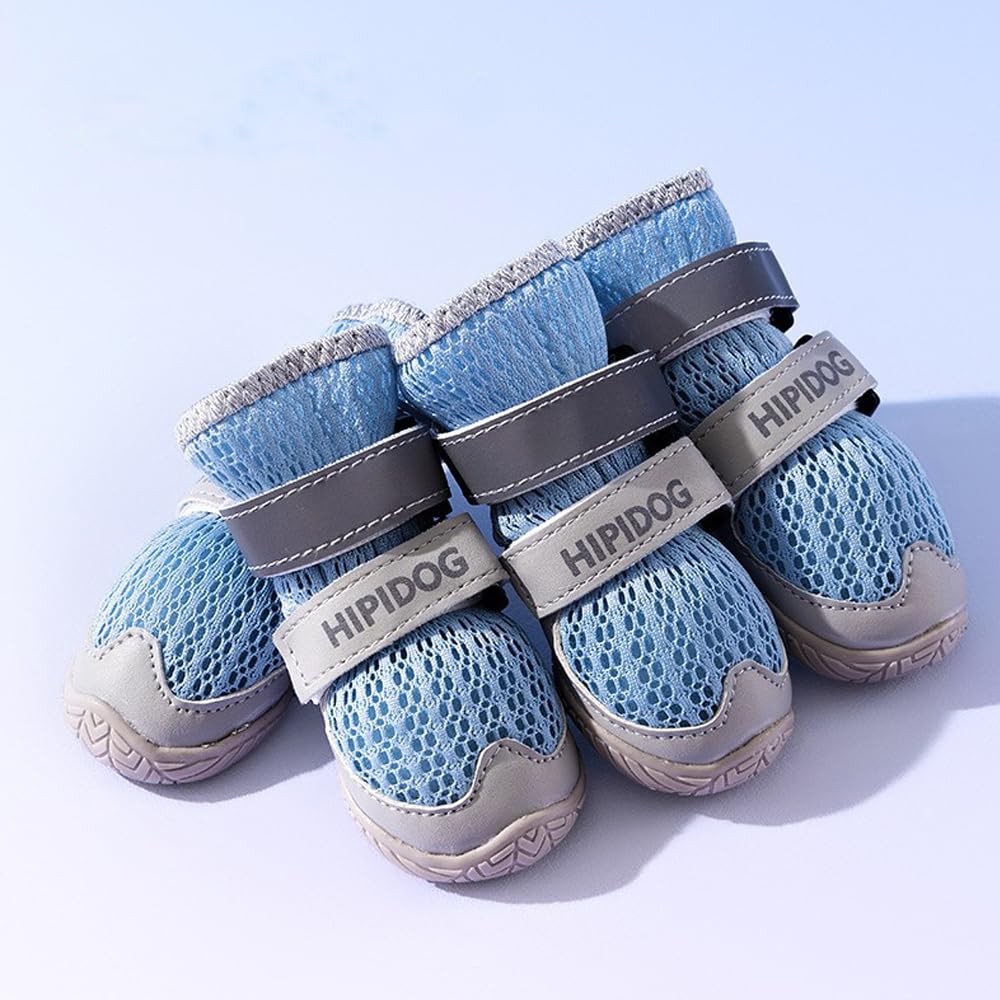 Dog Shoes For Large Small Medium Dogs,Dog Boots With Reflective Rugged Anti-Slip Sole And Skid-Proof,Breathable Dog Boots For Summer, Paw Protector For Outdoor Walking - Majestic Pet Kingdom