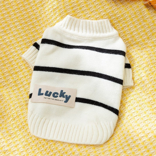 Dog Sweater Korean Style Warm Knitted Autumn Winter Pullover - Main Feature View | Majestic Pet Kingdom