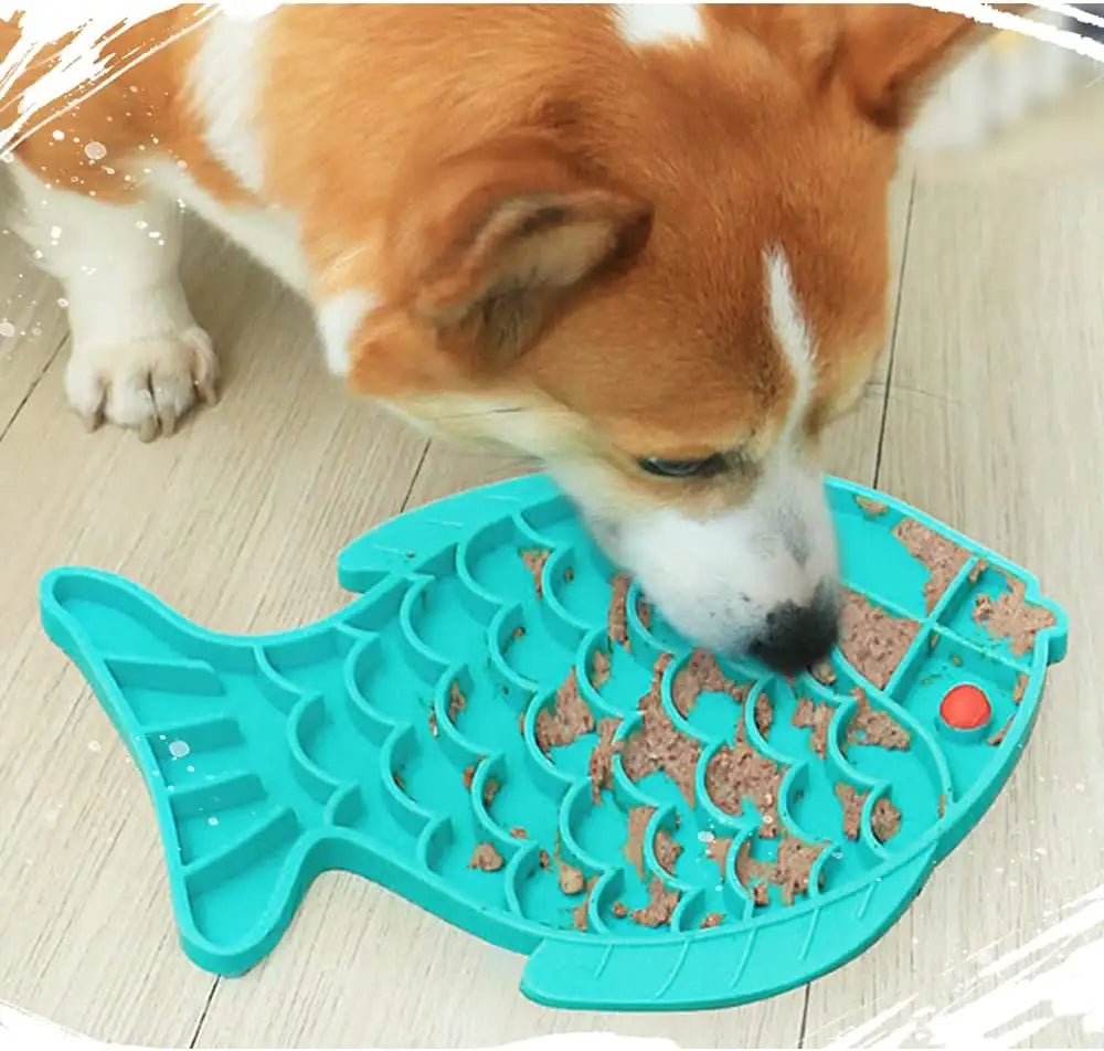 Silicone Lick Mat For Pet Dogs Slow Food Plate Rice Bowl For Small Medium Dog Anti Gulping Choking Feeder Puppy Treat Dispenser - Majestic Pet Kingdom