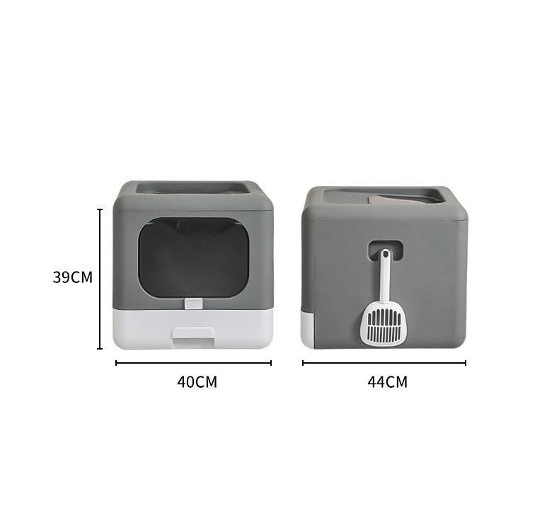 Cat Litter Basin Extra Large Fully Enclosed Double Door