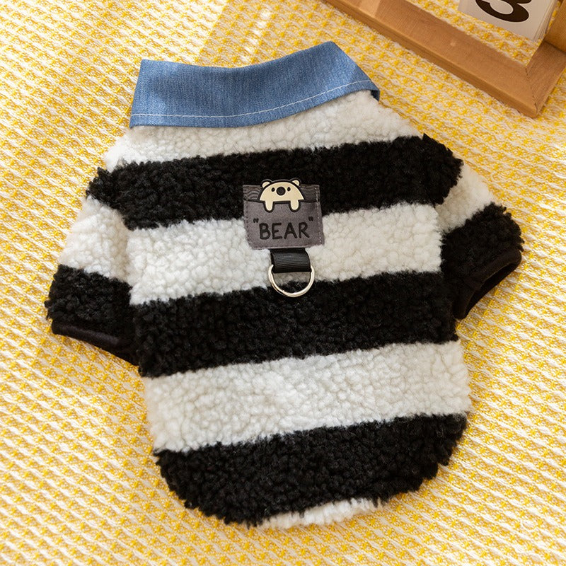 Leash Hole And Collar Winter Thick Warm Cozy Sweater For Small Medium Breeds, For Teddy Dachshunds Yorkies Cats - Majestic Pet Kingdom