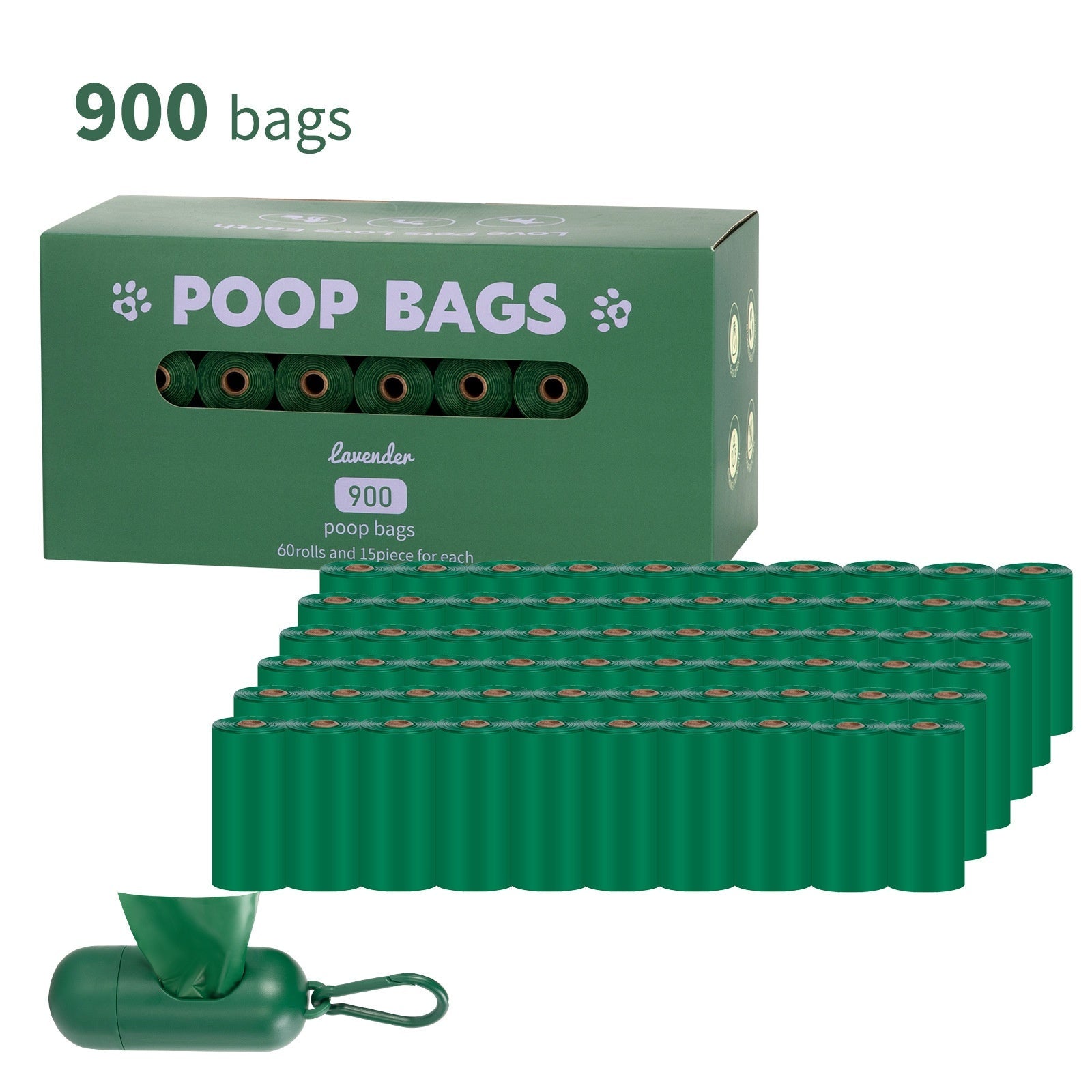 Dog Waste Bags Degradable EPI Vest Handle Poop Carrier