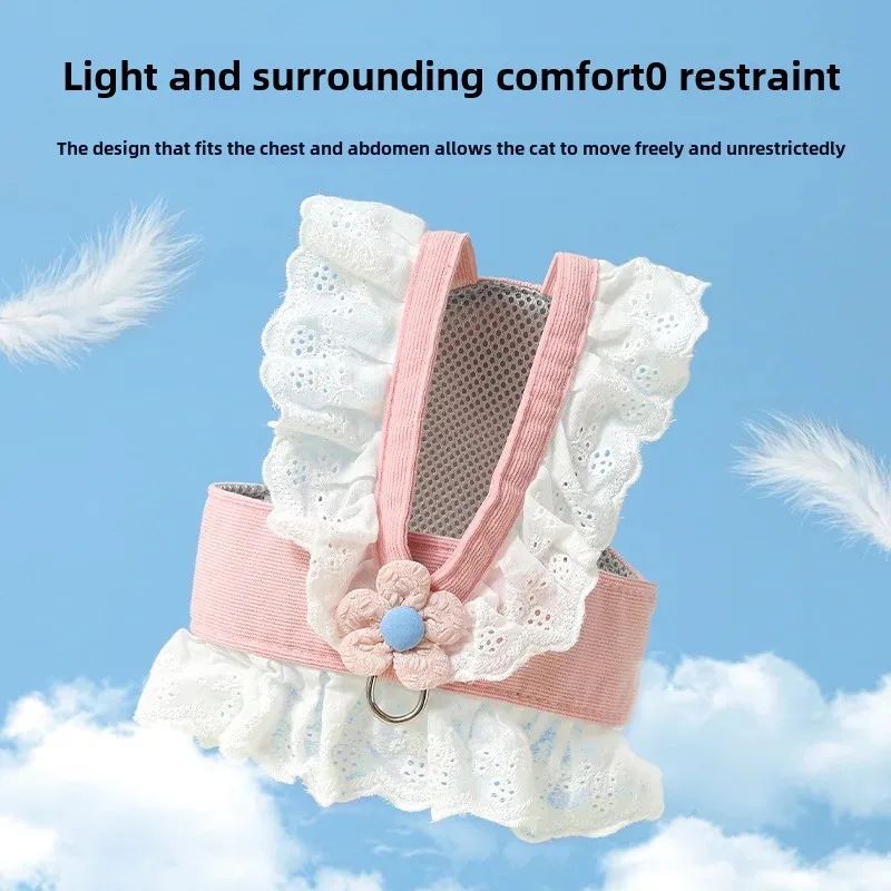 Dog Harness Leash Set Puppy Walking Strap Soft Back Vest - Detail Angle 3 | Majestic Pet Kingdom