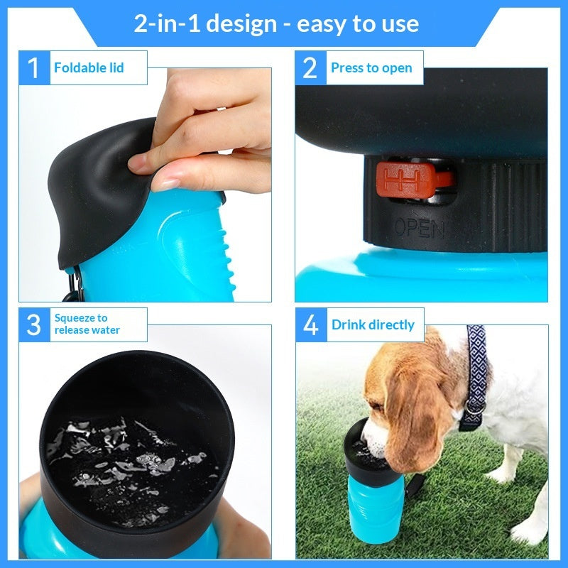 Portable Squeeze-style Dog Water Bowl And Cat Drinking Fountain