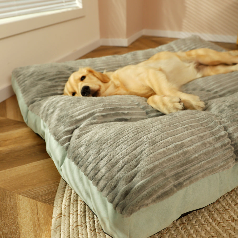 Dog Bed Plush Round Soft Sleeping Cushion Washable Pet Mat - Detail Angle 4 | Majestic Pet Kingdom