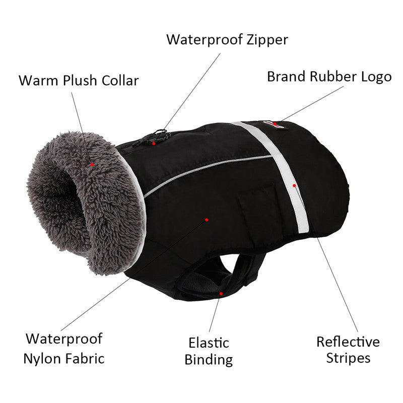 Dog clothes thick warm vest - Majestic Pet Kingdom