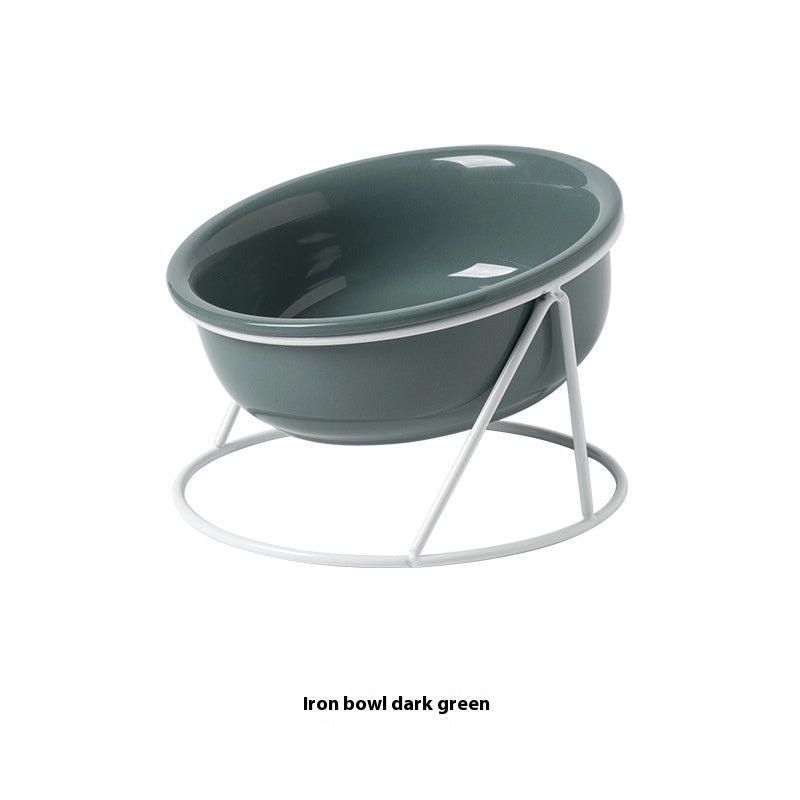 Ceramic Bowl Food Basin Drinking Bowl Food Bowl Pet Supplies Ceramic Double Cat Bowl - Majestic Pet Kingdom
