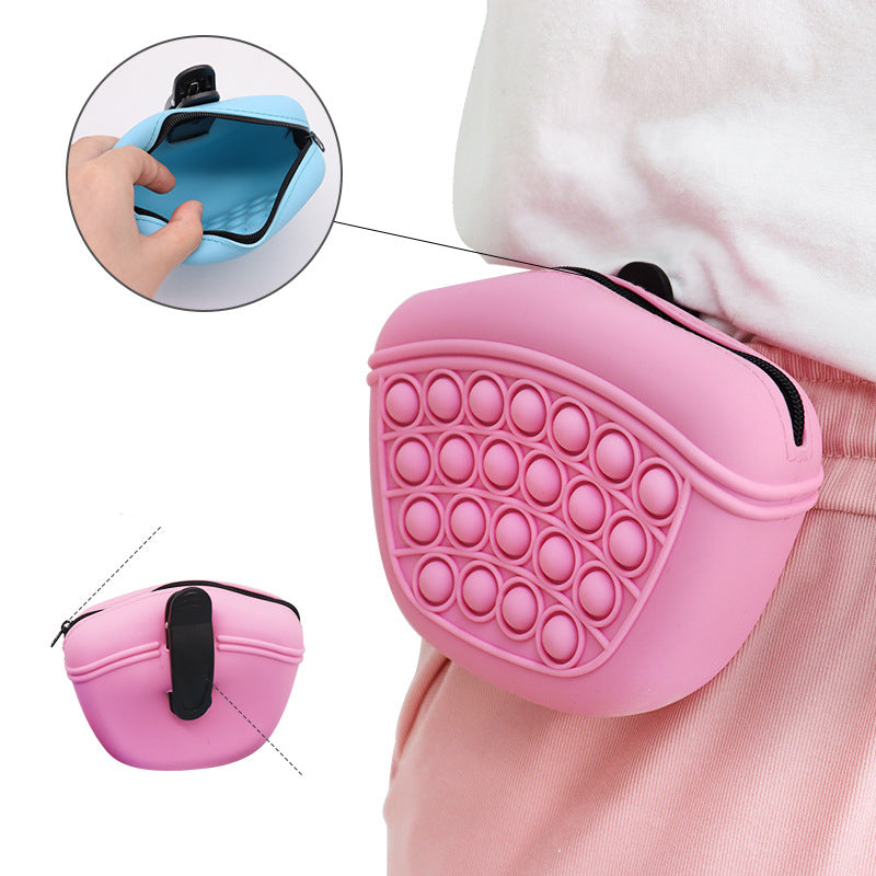 Bag Silicone Feed Dogs Treat Pouch Pet Training Bag Bundle Pocket Waist Pack Pet Portable Dog Training Waist Bag Treat Snack Bait Dogs Soft Washable Outdoor Feed Storage Pouch Food Reward Silica Bags - Majestic Pet Kingdom