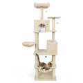 80 Inches Tall Cat Tree with 2 Large Condos and Dangling Toys - Majestic Pet Kingdom