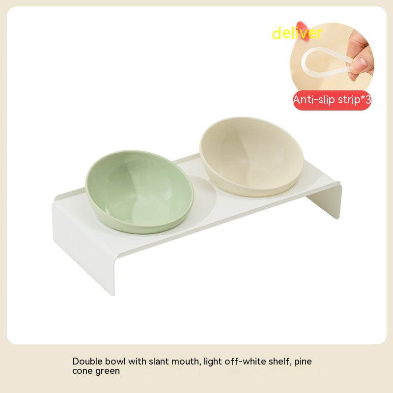 Ceramic Bevel Beveled Bowl Pet Cat Bowl - Majestic Pet Kingdom