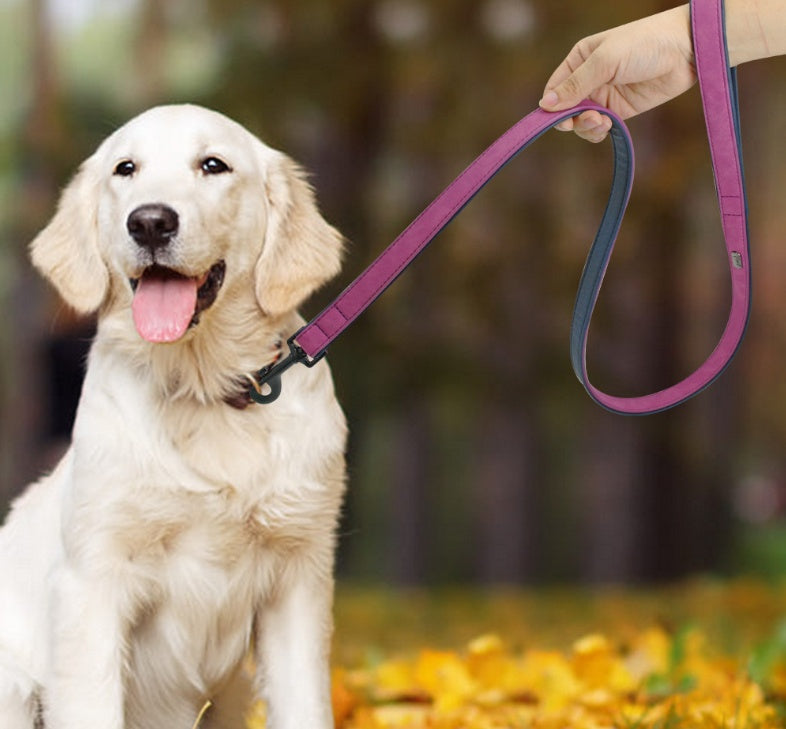 Pet Dog Leash Pull-resistant Leather Products Ergonomic Walking | Majestic Pet Kingdom™