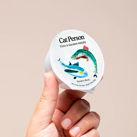 Cat Person Cat Shredded Tuna & Salmon In Broth 2.75oz - Majestic Pet Kingdom