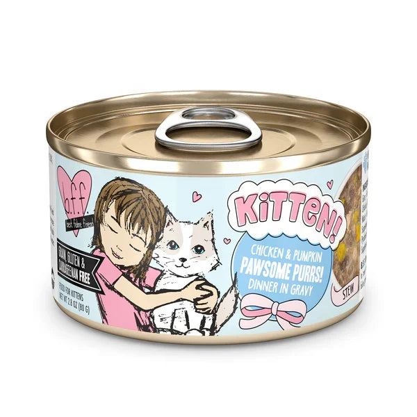 BFF Kitten Pawsome Purrs Grain Free Chicken and Pumpkin Wet Cat Food (2.8oz) - Majestic Pet Kingdom