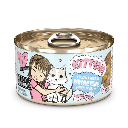BFF Kitten Pawsome Purrs Grain Free Chicken and Pumpkin Wet Cat Food (2.8oz) - Majestic Pet Kingdom
