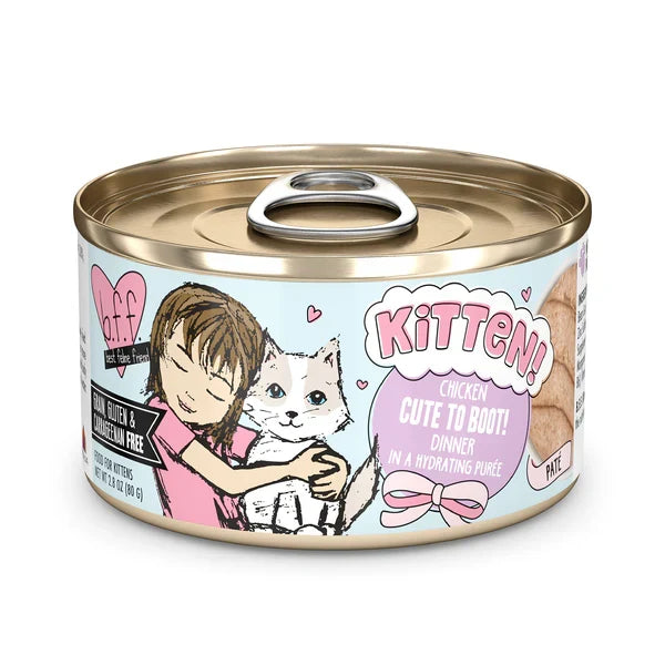 BFF Kitten Cute to Boot Grain Free Chicken Purée Wet Cat Food (2.8oz) - Majestic Pet Kingdom