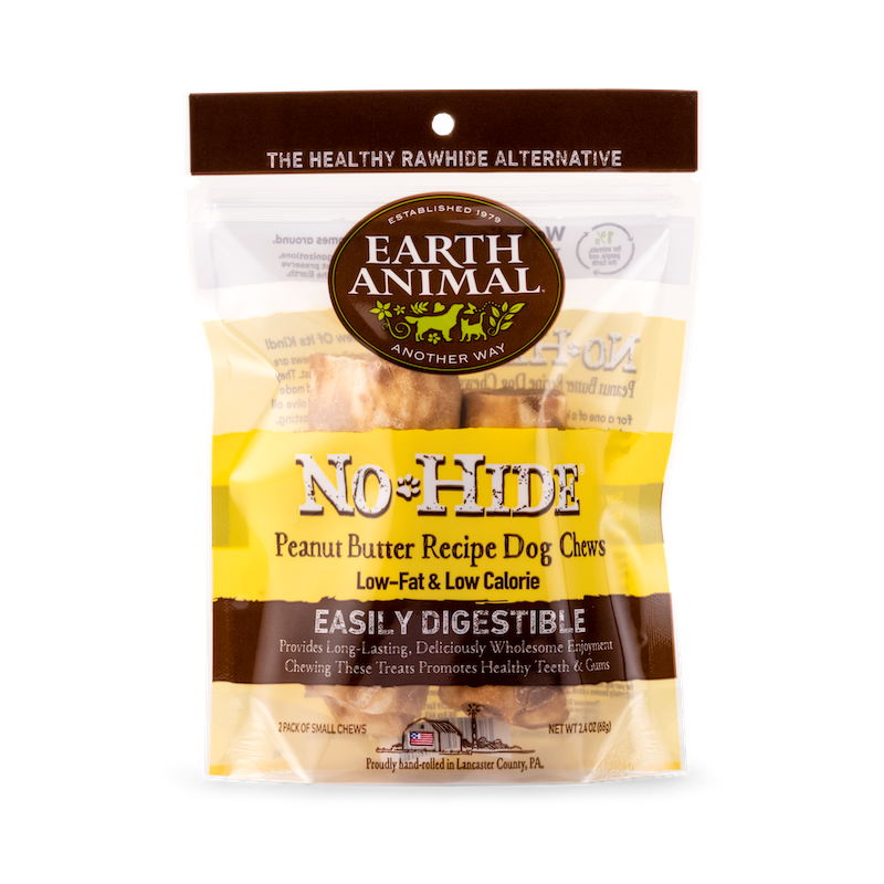 Dog Chews Earth Animal No-Hide Peanut Butter Small Rolls 2pk - Main Feature View | Majestic Pet Kingdom