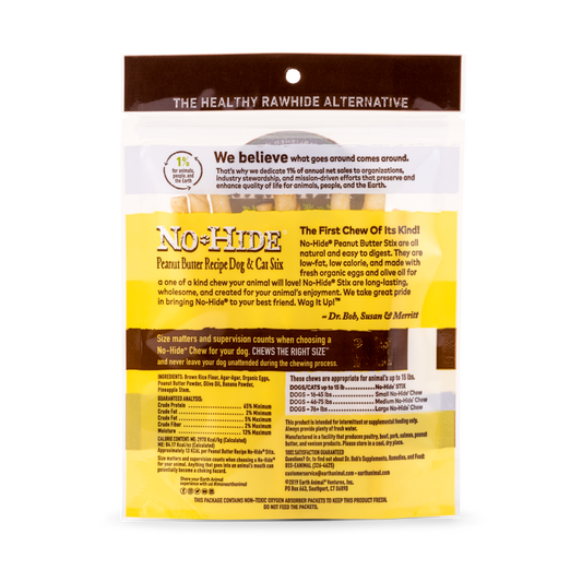 Earth Animal No Hide Peanut Butter Pet Stix (10pk) (1.6oz)
