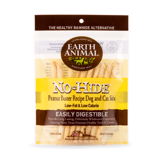 Dog Chews Earth Animal No-Hide Peanut Butter Med Rolls - Main Feature View | Majestic Pet Kingdom