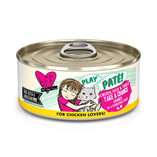 BFF Adult Play Paté Take Chance Chicken, Duck and Turkey Wet Cat Food (5.5oz) - Majestic Pet Kingdom