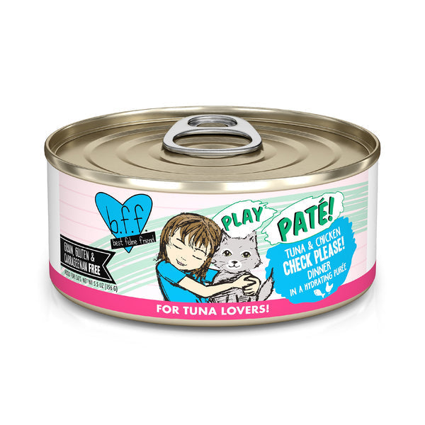 BFF Play Paté Check Please Tuna and Chicken Wet Cat Food (5.5oz) - Majestic Pet Kingdom