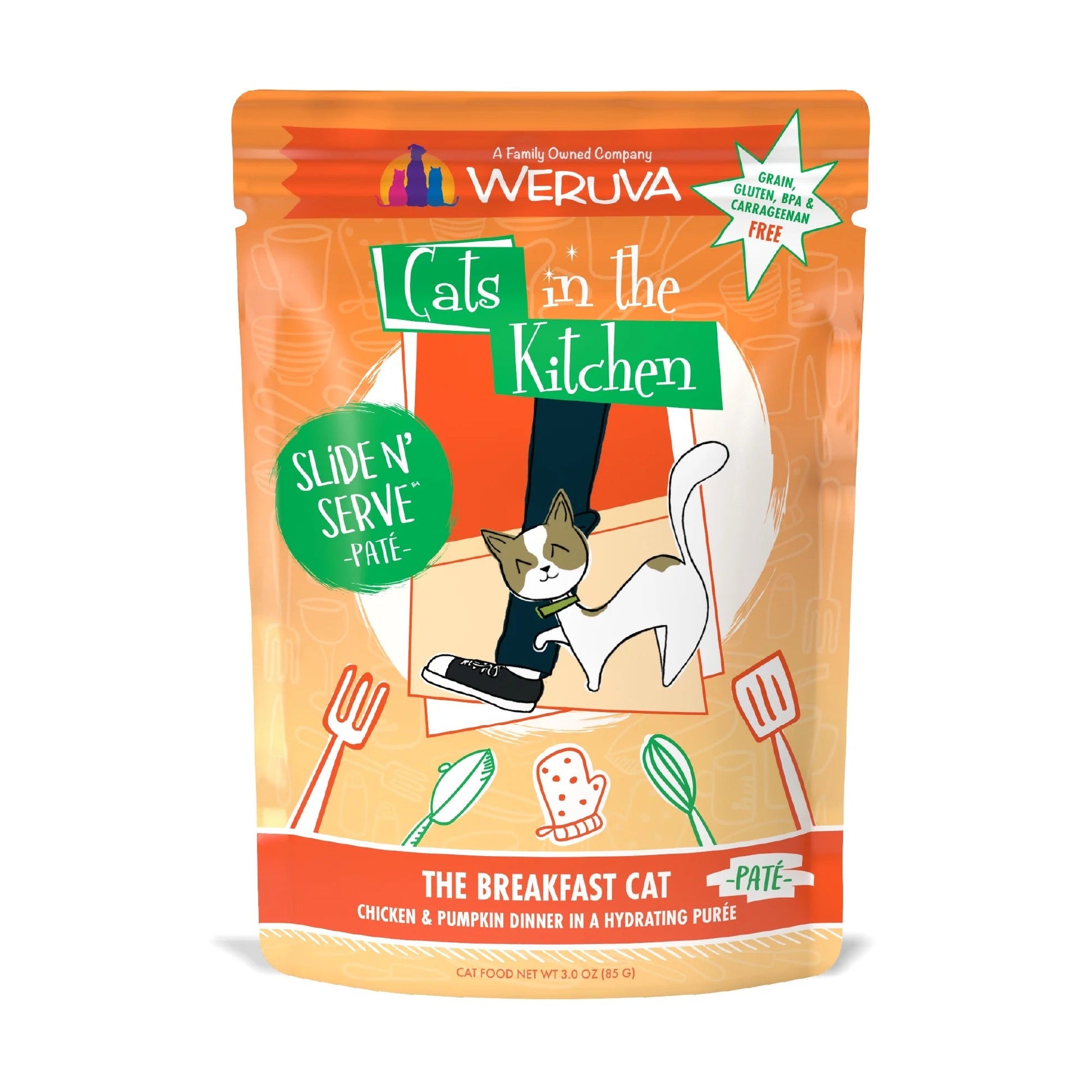 Cats in the Kitchen Paté Slide N' Serve The Breakfast Cat (3oz) - Majestic Pet Kingdom