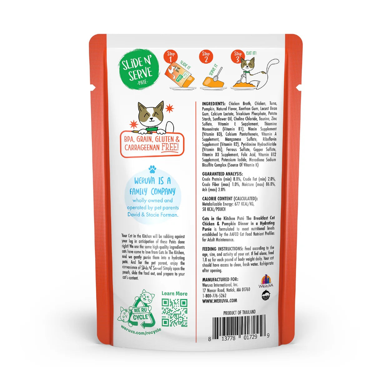 Cats in the Kitchen Paté Slide N' Serve The Breakfast Cat (3oz) - Majestic Pet Kingdom