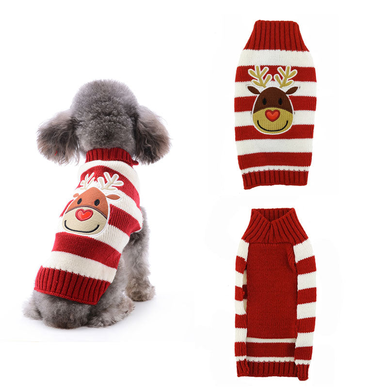 Pet dog clothes christmas pompom christmas small - Majestic Pet Kingdom
