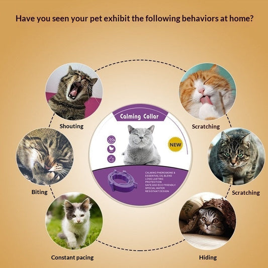 Pheromone Town Pet Calming Collar, Adjustable For Cats Of All Sizes