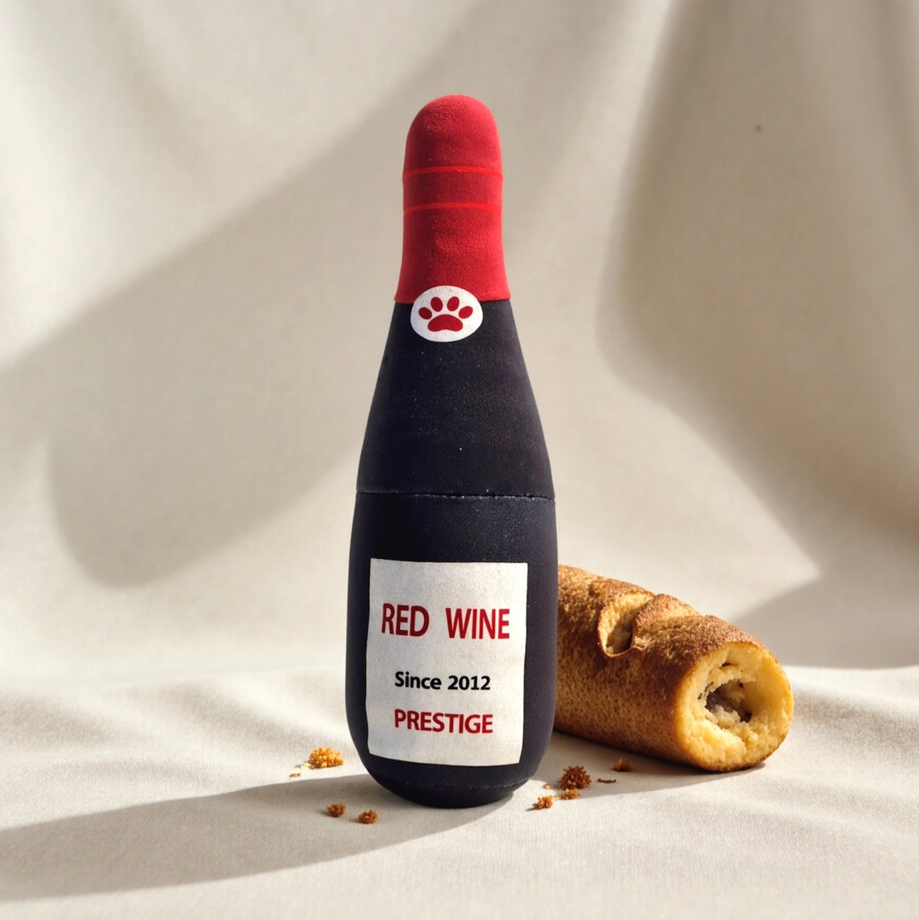 Dog Toy Realistic Wine Bottle Chew-Resistant Self-Entertainment Plush Toy for Cats and Dogs Teeth Cleaning Sound-Making Toy | Purrfect Pet Kingdom