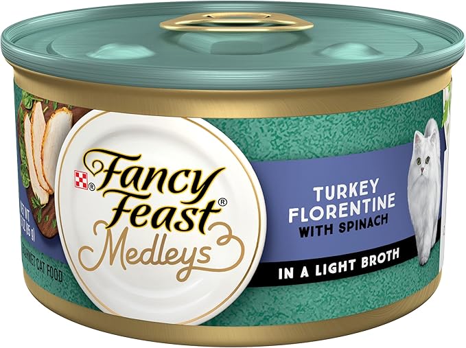 Fancy Feast Medleys Turkey Florentine Wet Cat Food (3oz) - Majestic Pet Kingdom