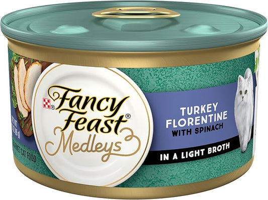 Fancy Feast Medleys Turkey Florentine Wet Cat Food (3oz) - Majestic Pet Kingdom