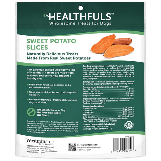 Healthfuls Sweet Potato Slices Dog Treats Grain Free Limited Ingredient 16 oz - Detail Angle 2 | Majestic Pet Kingdom
