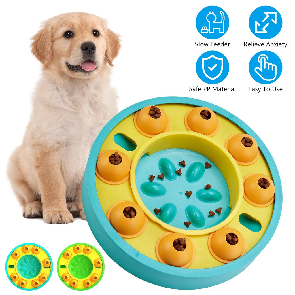 Dog Puzzle Food Feeder Slow Feeding Bowl Interactive Toy Dog Treat Dispensing Toy for IQ Training Mental Enrichment For Small Medium Large Dog Cat - Majestic Pet Kingdom