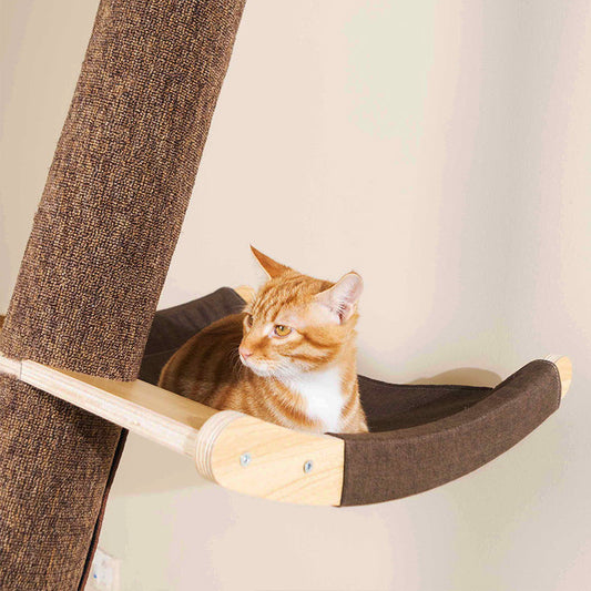 Solid Wood Large Cat Climbing Tree Shelf Tower Furniture - Majestic Pet Kingdom