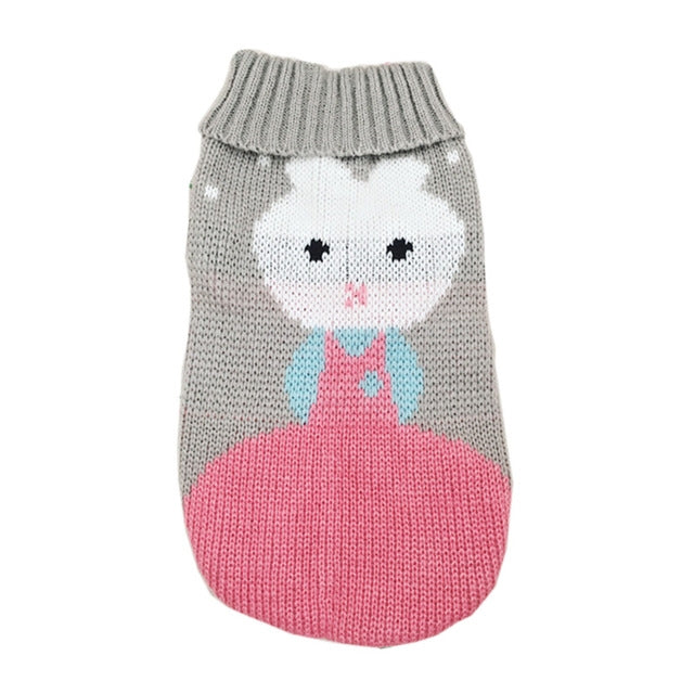 Christmas Maple Snowflake Turtleneck Knitted Sweater Pet Clothes - Majestic Pet Kingdom