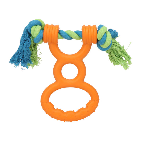 Dog Rubber Ring Rope Toy Safe Portable Dog Chew Teething Toy For Training Teeth Cleaning Gum Massage | Purrfect Pet Kingdom