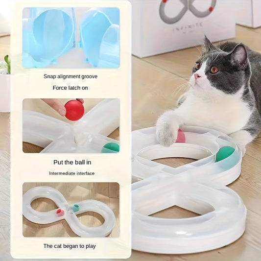 Cat Toys Self Hi To Relieve Boredom Cat Turntable Track Ball Kitten Teasing Cat Stick Pet Cat Consumption | Purrfect Pet Kingdom