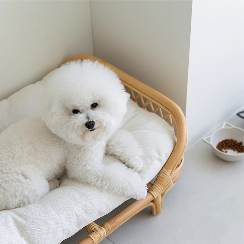 Rattan Dog Bed Rattan Dog Kennel For Small And Medium-Sized Dogs