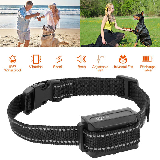 Dog Training Collar Receiver IP67 Waterproof Dog Bark Shock Vibration Beep Receiver Up To 3280ft - Majestic Pet Kingdom