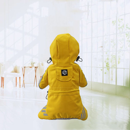 Dog Raincoat Full Package Four Feet Waterproof Rain Cape Pet Products - Majestic Pet Kingdom