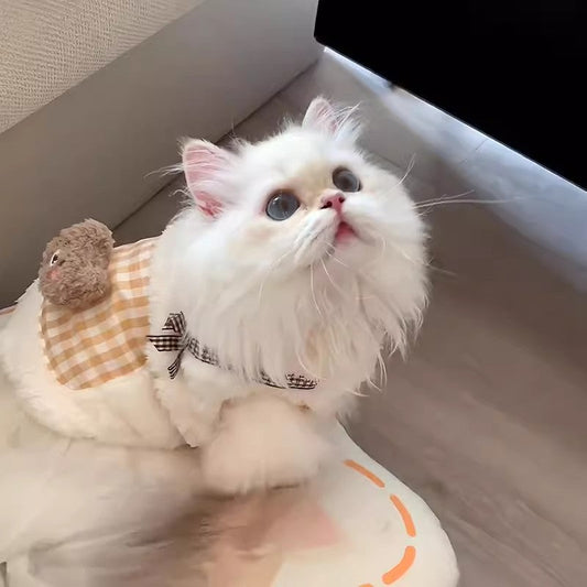 Cat Clothes Autumn And Winter Style Anti-shedding Warm Fleece Clothing - Premium Pet Accessory