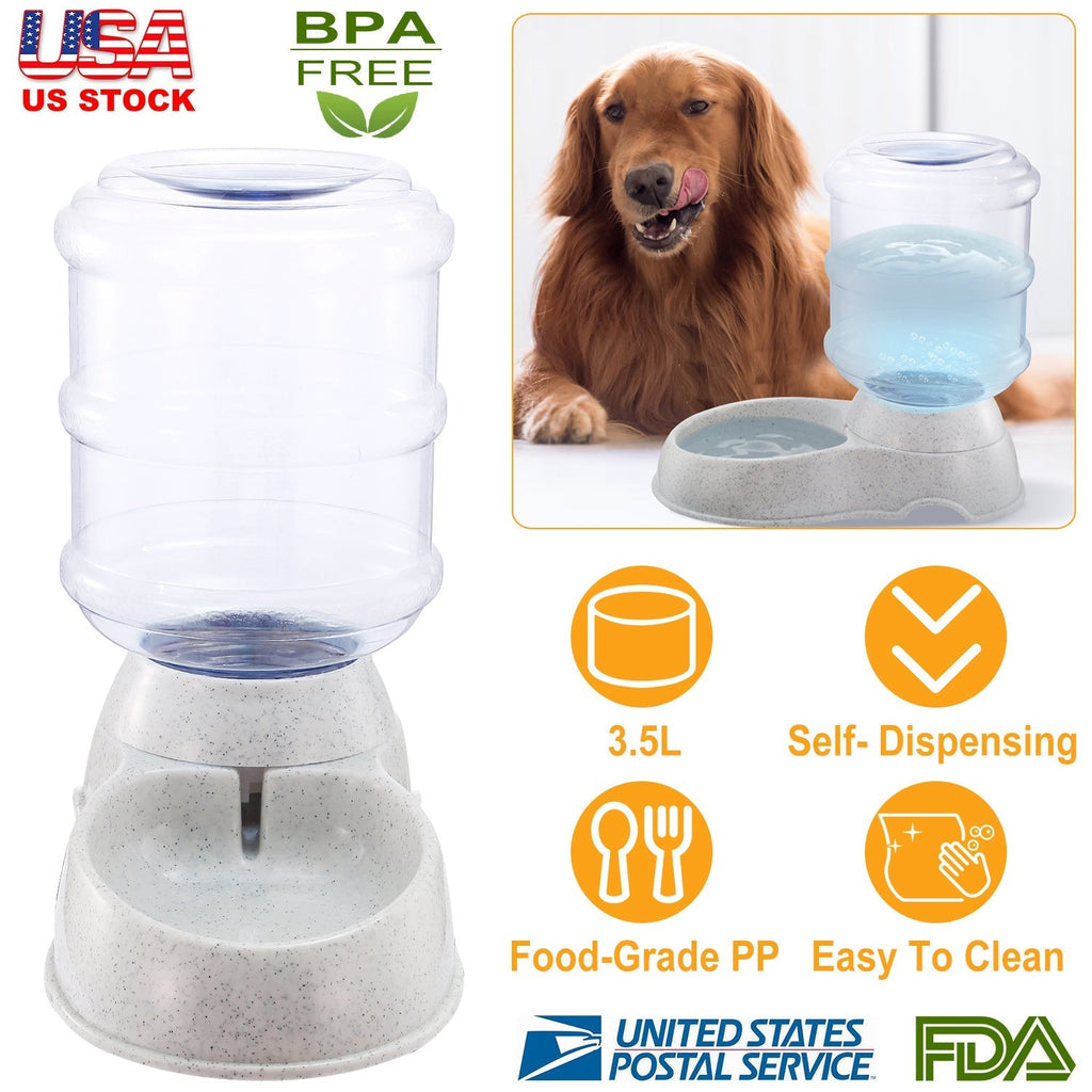 3.5L/1Gal Pet Water Dispenser Self-Dispensing Gravity Pets Water Feeder Automatic Pet Waterer Cat Dog - Majestic Pet Kingdom