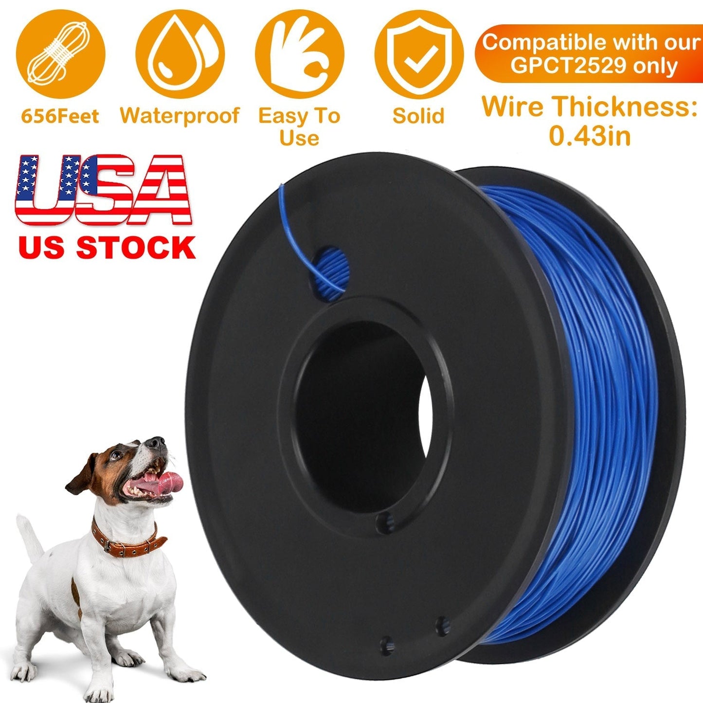 656 Feet 0.43in Dog Fence Wire Copper Boundary Wire for GPCT2529 Dog Fence System | Purrfect Pet Kingdom