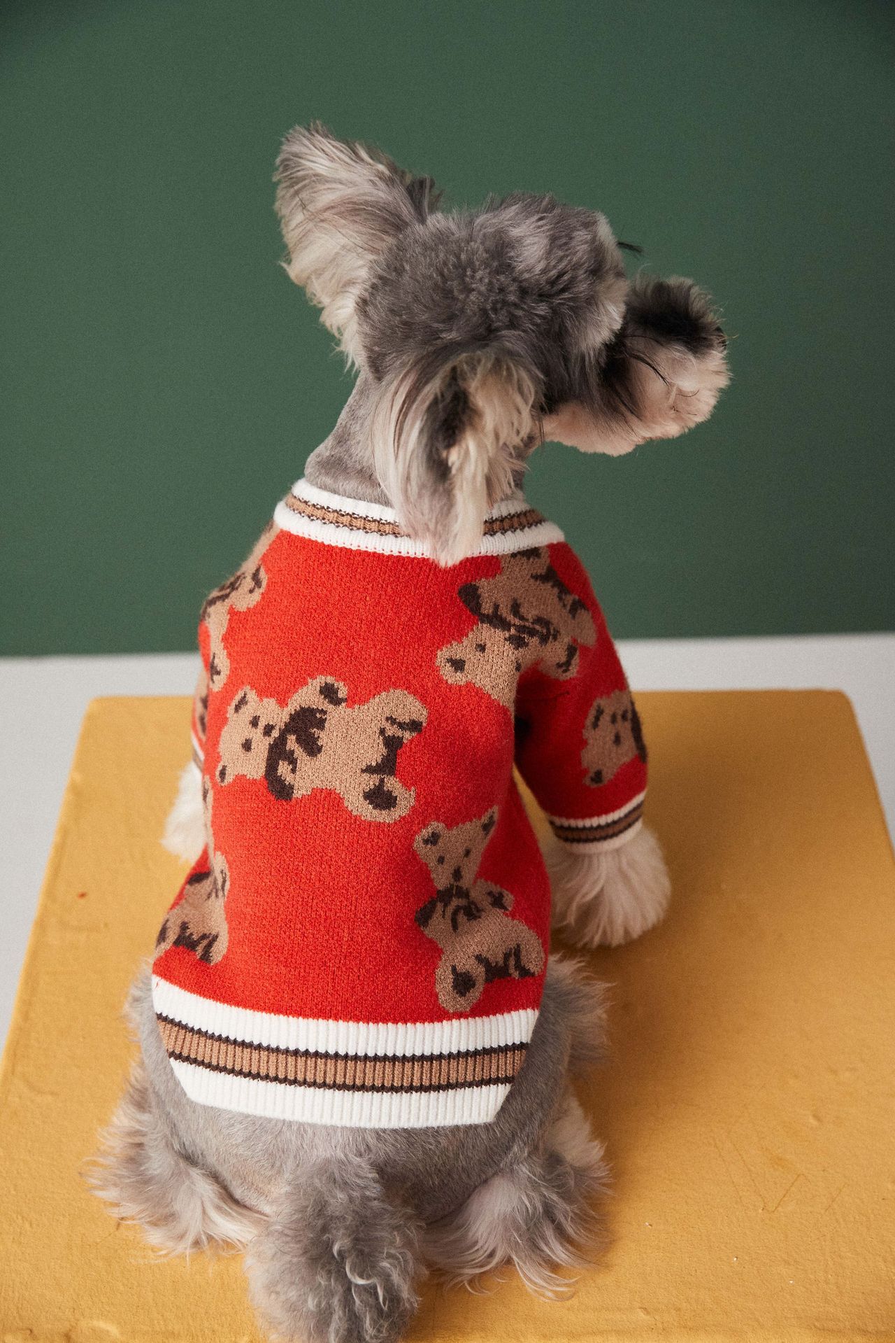 Dog Cat Sweater Preppy Style V-neck Striped Vest Pet Puppy Winter Warm Clothes Apparel For Dogs Cats - Majestic Pet Kingdom